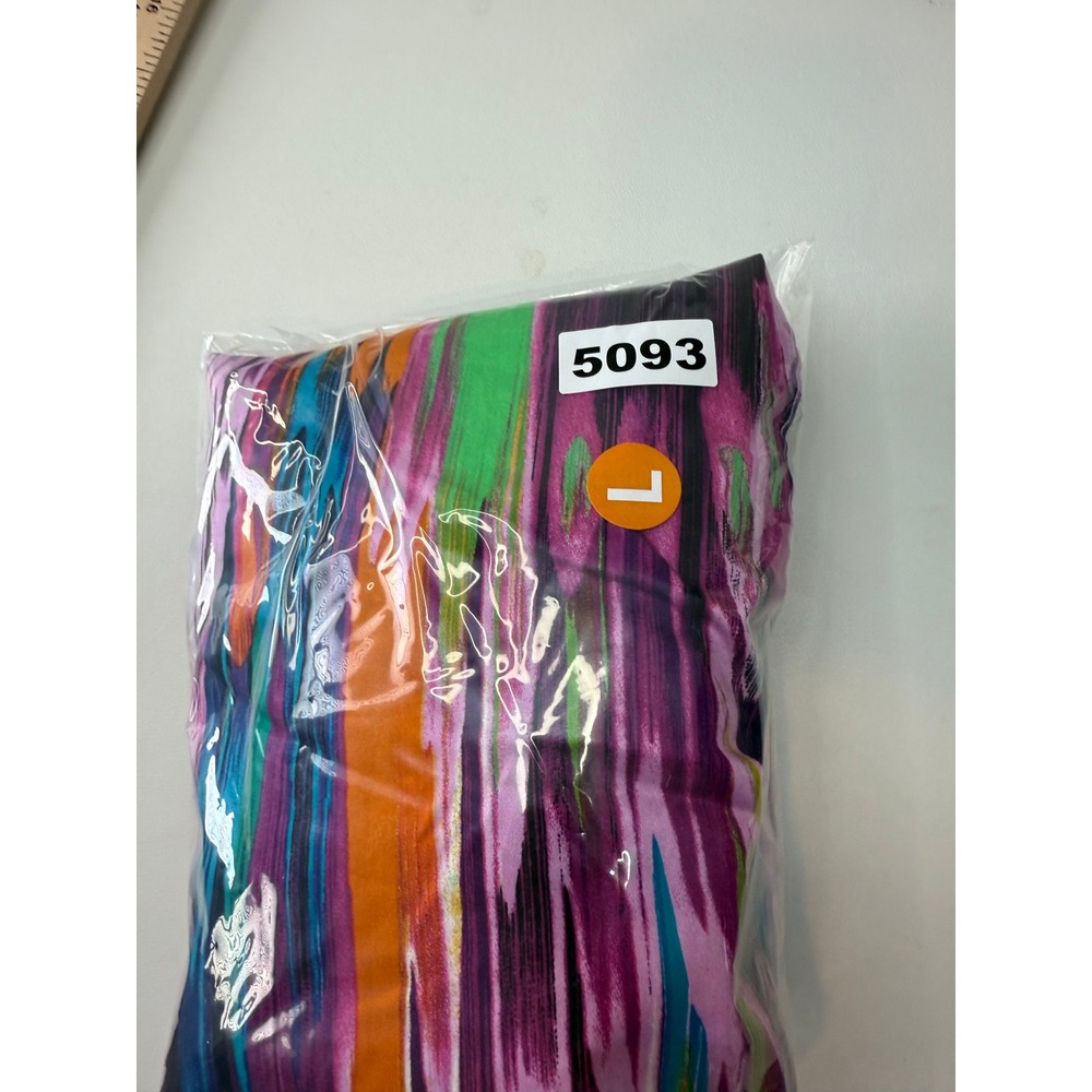 Calvin Klein Womens Abstract Multicolor Halter Fit & Flare Dress Size Large - Picture 8 of 8